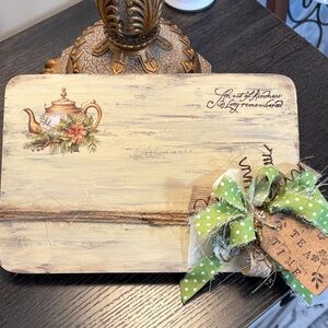 Decorative Tea Time Wooden Plaque